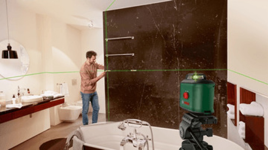 Bosch hobby universallevel 360 set livella laser multifunzione per squadri 2 linee verdi con treppiede 0603663e03 603663000.00 - dettaglio 5