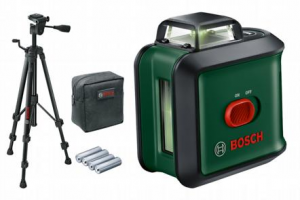 Bosch Hobby UniversalLevel 360 set Livella laser multifunzione per squadri 2 linee verdi con treppiede - 0603663E03