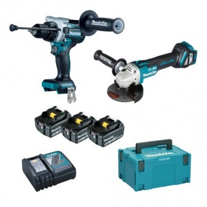 Makita DLX2435TJ Set avvitatore e smerigliatrice a batteria 18v Brushless 5.0 ah - dettaglio 1