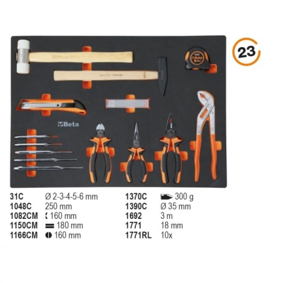 Beta 5904VU Assortimento utensili con termoformato 196 utensili  - dettaglio 2