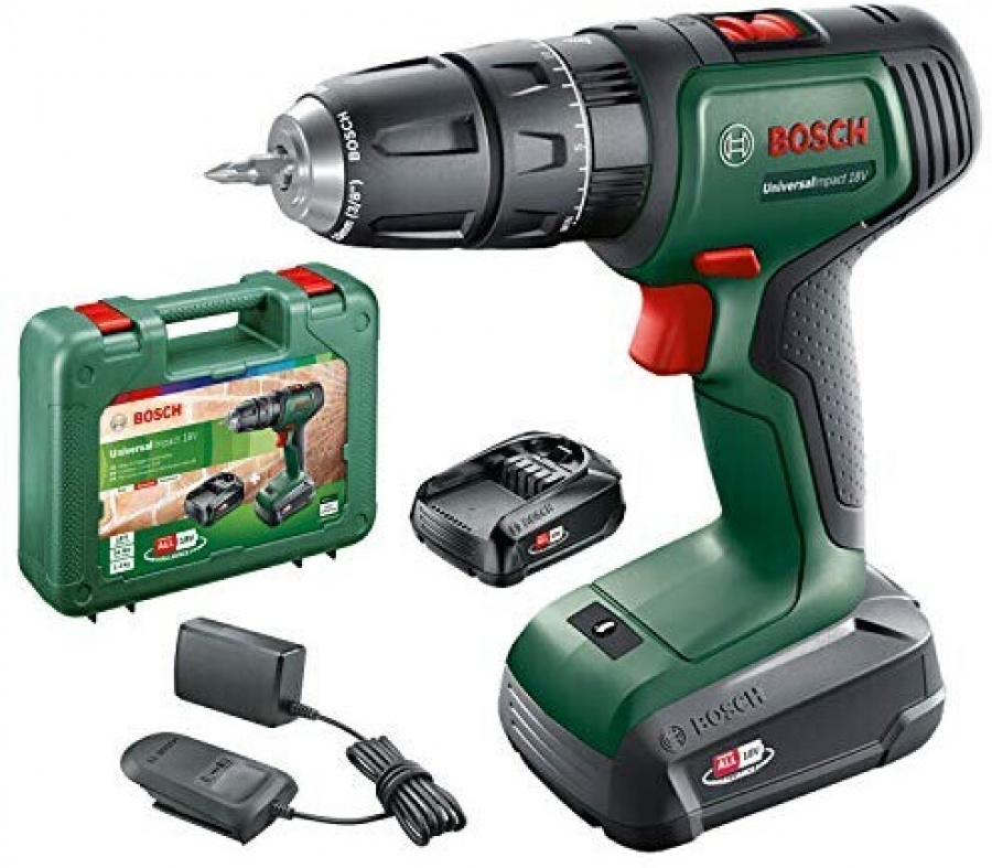 Bosch hobby universalimpact 18v trapano avvitatore a percussione 18v 06039d4102 - dettaglio 1