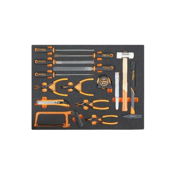 Beta mb56 15 pz. termoformato morbido con utensili a percussione, lime, taglio e pinze - dettaglio 1