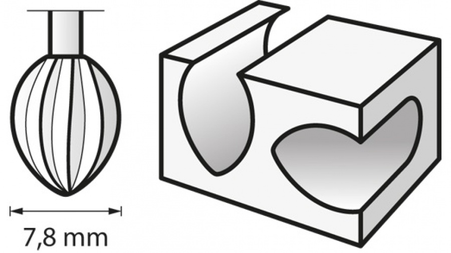 Dremel 144 fresa ad alta velocità 7,8 mm - dettaglio 2