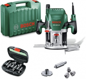 Bosch hobby pof 1400 ace fresatrice verticale 1400 w con set frese 6 pz. 060326c801 - dettaglio 1