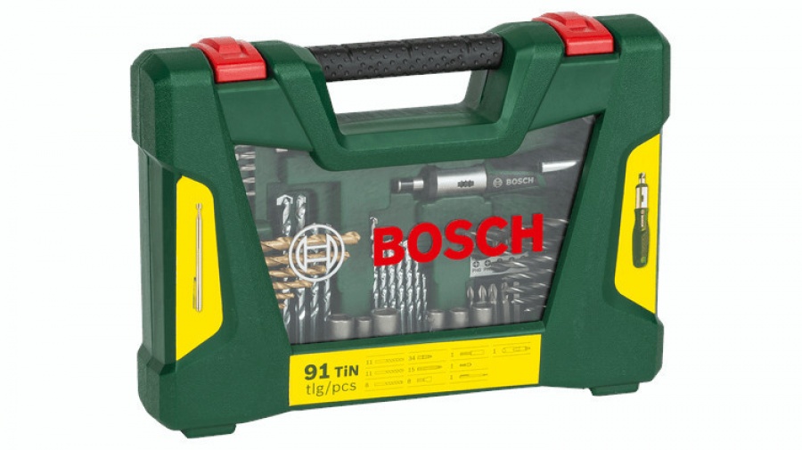 Bosch hobby v-line 91 pz. set di punte e bit con cricchetto e rivestimento tin 2607017195 - dettaglio 2