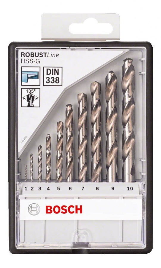 Bosch hss robust line set punte metallo rettificate 10 pz. 2607010535 - dettaglio 2