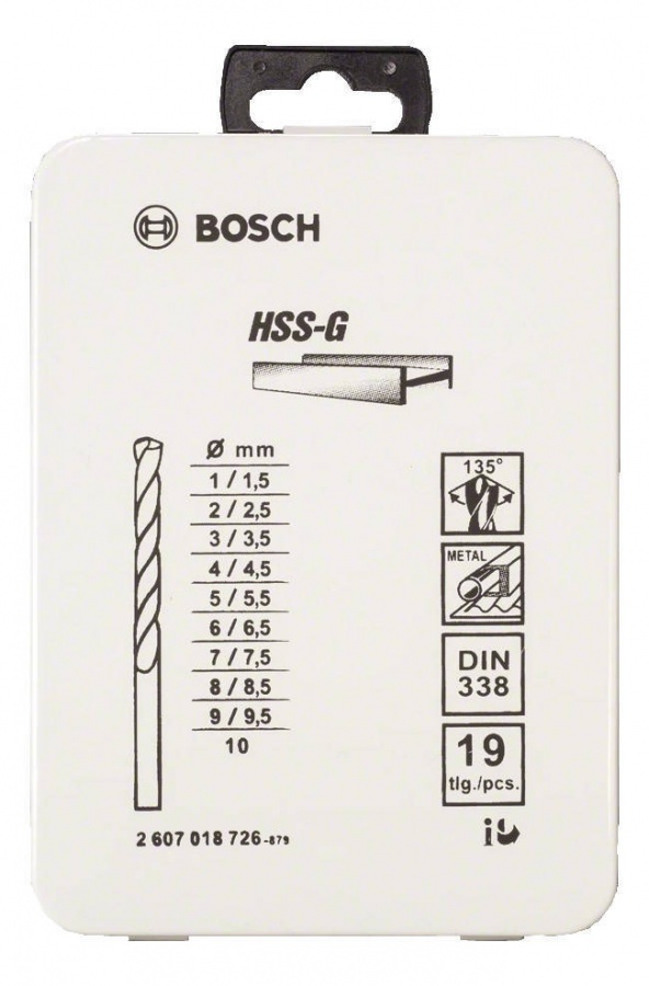 Bosch hss mini x-line set punte metallo rettificate 19 pz. 2607018726 - dettaglio 2