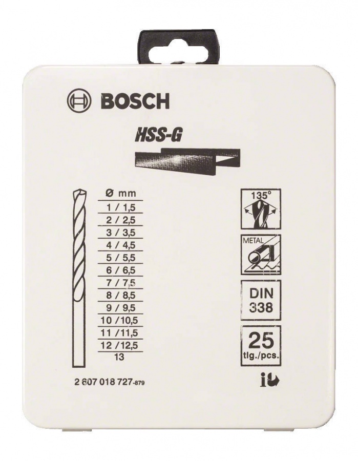 Bosch hss mini x-line set punte metallo rettificate 25 pz. 2607018727 - dettaglio 2
