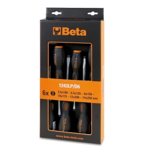 Beta 1243lp/d6 set cacciaviti a battere piatti 6 pz. 012430016 - dettaglio 1