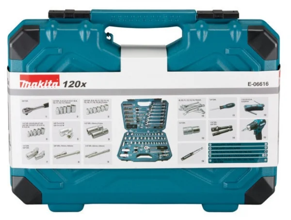 Makita e-06616 valigetta con accessori 120 pz.  - dettaglio 3
