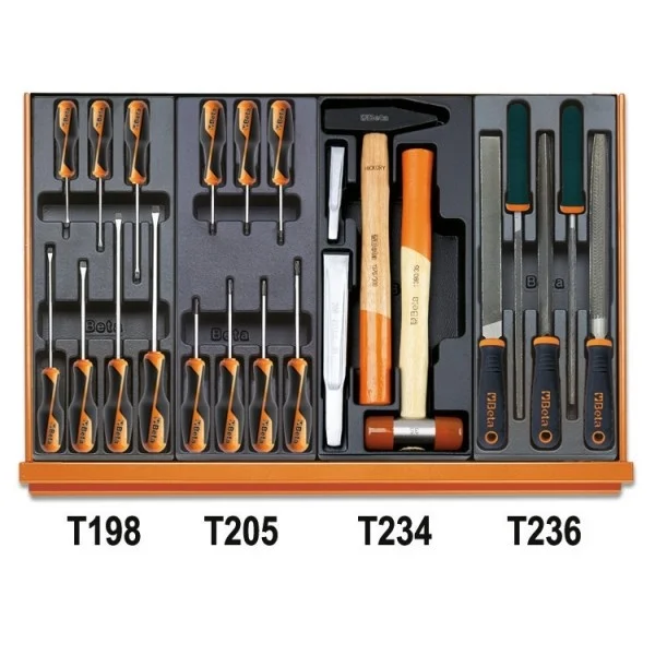 Beta 5904vu/3t assortimento utensili universali in termoformati rigidi 146 pz. 059041203 - dettaglio 5