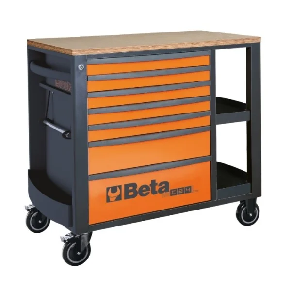Beta rsc24l/7 cassettiera mobile 7 cassetti con ripiani laterali rsc24l/7 - dettaglio 1