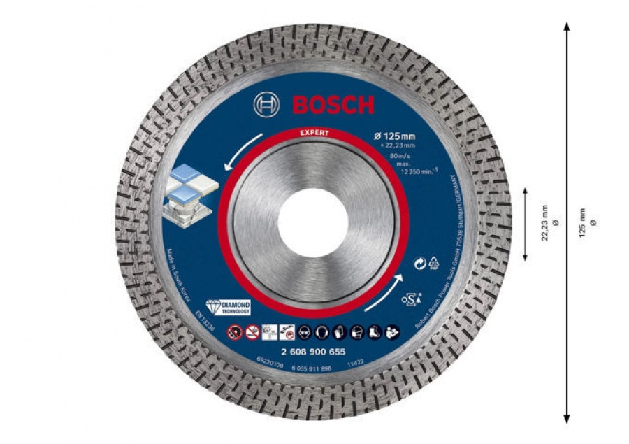 Bosch hardceramic disco diamantato expert 2608900653 - dettaglio 3