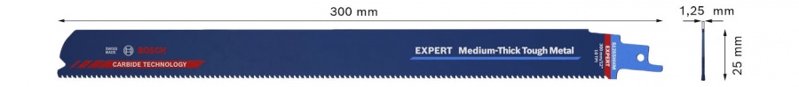 Bosch medium-thick tough metal lama per seghe universale expert s 1255 hhm - dettaglio 3