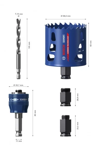 Bosch starter kit tough material sega a tazza con mandrino expert 2608900449 - dettaglio 3