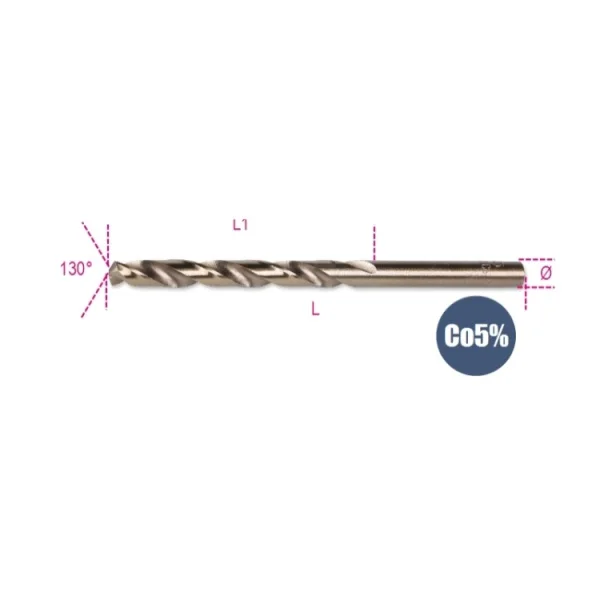 Beta 415CO Punta corta HSS-CO 5% rettificata - 415CO