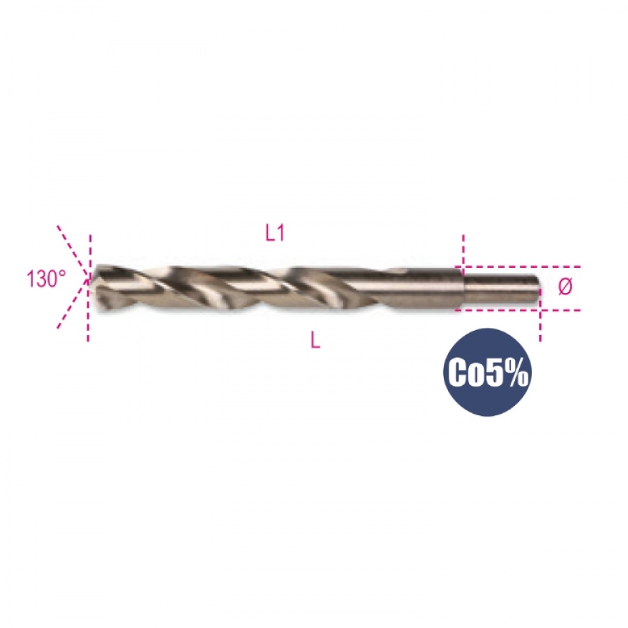 Beta 415co-a punta corta hss-co 5% rettificata a codolo ridotto 415co-a - dettaglio 2