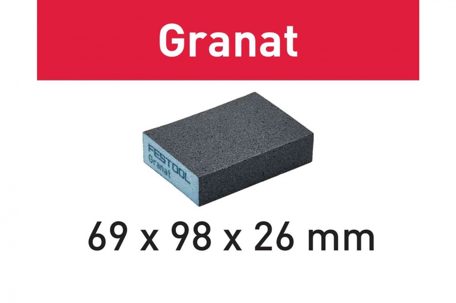 Festool granat blocco abrasivo manuale 6 pz. granat 69x98x26 gr/6 - dettaglio 1