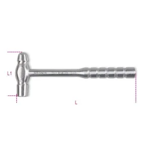 Beta 1377INOX 340 Martello con testa tonda e penna sferica Inox 340 g - 013770634