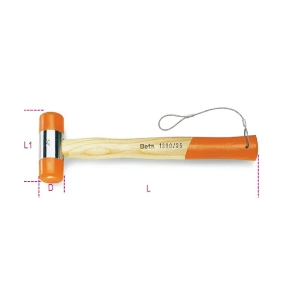 Beta 1390hs 35 mazzuola con battenti in plastica 35 mm 013904035 - dettaglio 2