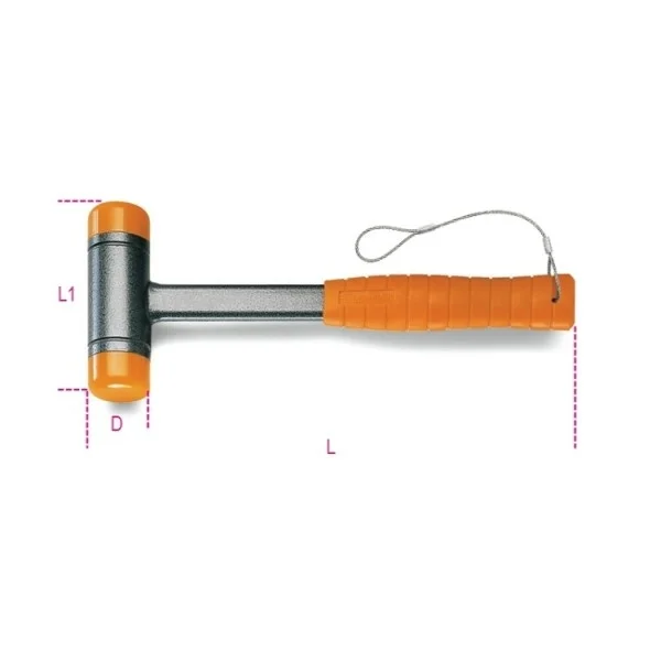 Beta 1392hs 35 mazzuola antirimbalzo battenti in plastica 35 mm 013924035 - dettaglio 2