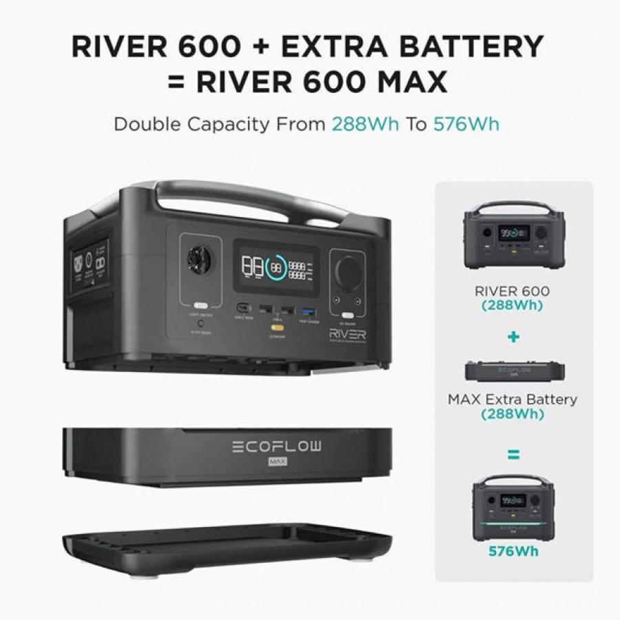 Ecoflow  batteria supplementare per river eco66278 - dettaglio 2
