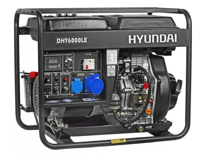 Hyundai dhy6000le generatore a diesel 5,5 kw 418 cc - dettaglio 1