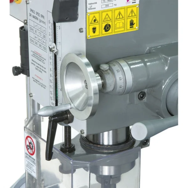 Fervi t044/230v trapano fresa da banco 230 v ad ingranaggi - dettaglio 4