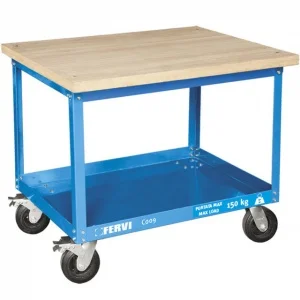 Fervi c009 carrello con ripiano in legno 150 kg - dettaglio 1