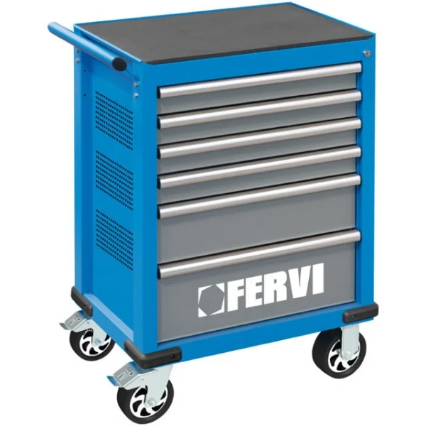 Fervi C960/F6 Cassettiera antiribaltamento carrellata 6 cassetti