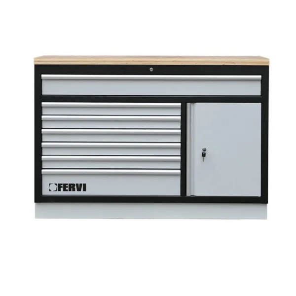 Fervi a007/21 cassettiera all'americana con piano in legno - dettaglio 1