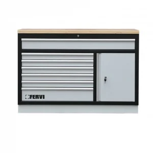 Fervi a007/21 cassettiera all'americana con piano in legno - dettaglio 1