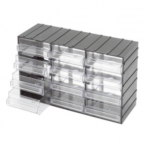 Fervi c085/12 cassettiera con 12 cassetti trasparenti estraibili - dettaglio 1