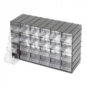 Fervi c085/24 cassettiera con 24 cassetti trasparenti estraibili - dettaglio 1