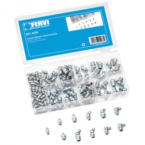 Fervi 0176 assortimento in cassetta di ingrassatori 110 pz. 0176 - dettaglio 1