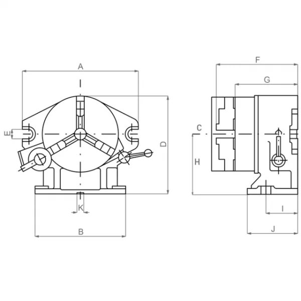 Fervi d003 divisore orizzonatle e verticale a scatti rapido - dettaglio 3