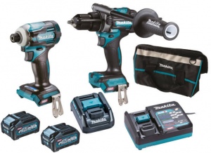 Makita DK0114G201 Set trapani avvitatori Brushless 40 V con batterie - DK0114G201