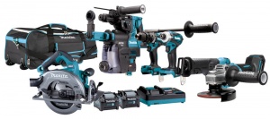 Makita DK0128G601 Set sei elettroutensili 40 V Brushless XGT con due batterie - DK0128G601