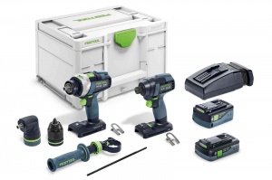 Festool Set di avvitatori a batteria 18 V TID 18 5,0/4,0-Set TPC 18/4 - 577654