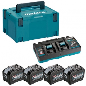 Makita 1910a8-3 kit energy xgt 40 v 4x8,0 ah con caricabatterie rapido doppio 1910a8-3 - dettaglio 1