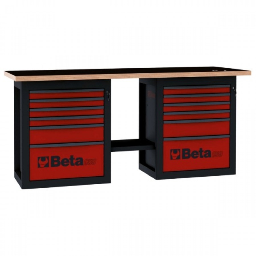 Beta c59b banco da lavoro endurance con doppia cassettiera - dettaglio 3