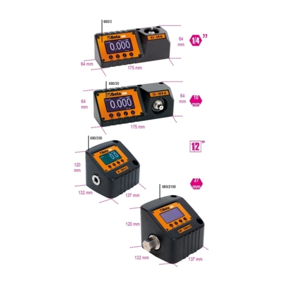 Beta 680/2100 misuratore di coppia elettronico digitale 200÷2100 nm - dettaglio 6
