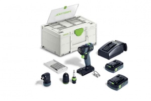 Festool txs 18 c 3,0-set trapano avvitatore brushless a batteria 18 v con accessori 576896 - dettaglio 1