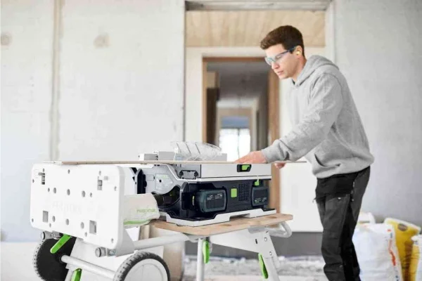 Festool csc sys 50 ebi-basic-set sega circolare da banco 18 v senza batteria con carrello 577371 - dettaglio 8