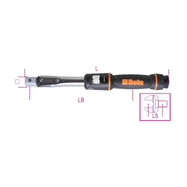 Beta 669n/2 barra dinamometrica dinabeta a scatto 5 - 25 nm femmina 9x12 mm 006690202 - dettaglio 2