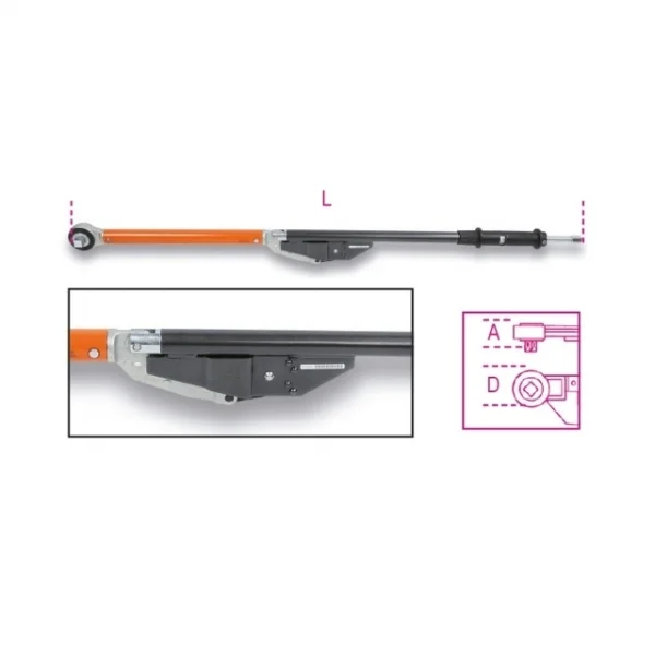 Beta 677/800 Chiave dinamometrica 3/4" a disinnesto 200 - 800 Nm - 006770008