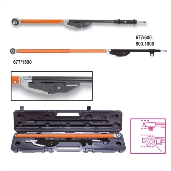 Beta 677/c1000 chiave dinamometrica 3/4" a disinnesto 300 - 1000 nm in cassetta 006770616 - dettaglio 4