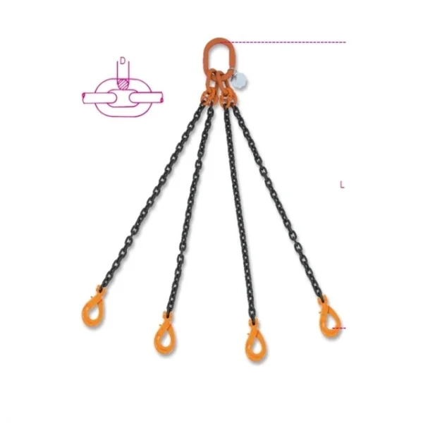 Robur 8094sl d10 pendente sollevamento con ganci self-locking 4 bracci 6,7 t 080940251 - dettaglio 2