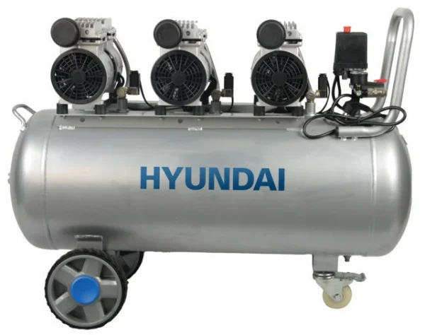 Hyundai 65704 Compressore 2200 W Oil Free silenziato 100 L
