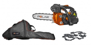 Polar 37321 set motosega 2 tempi 25 cm con catena e borsa - dettaglio 1